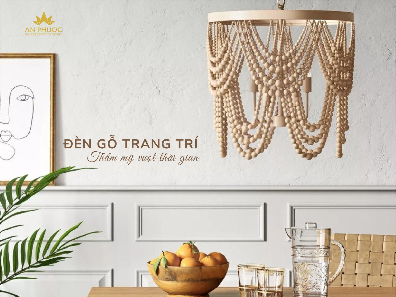 Đèn gỗ trang trí – Thẩm mỹ vượt thời gian