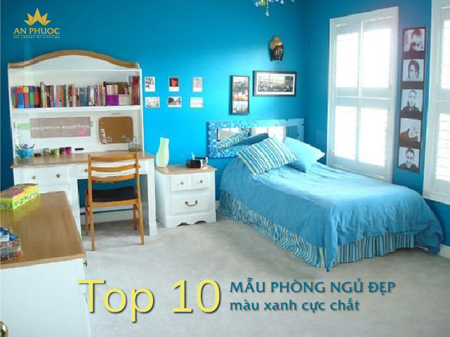 [Cực chất] 10++ mẫu phòng ngủ đẹp màu xanh