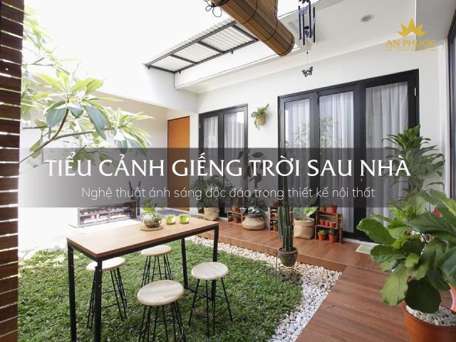 [Độc đáo] Tiểu cảnh giếng trời sau nhà – Nghệ thuật ánh sáng trong thiết kế nội thất